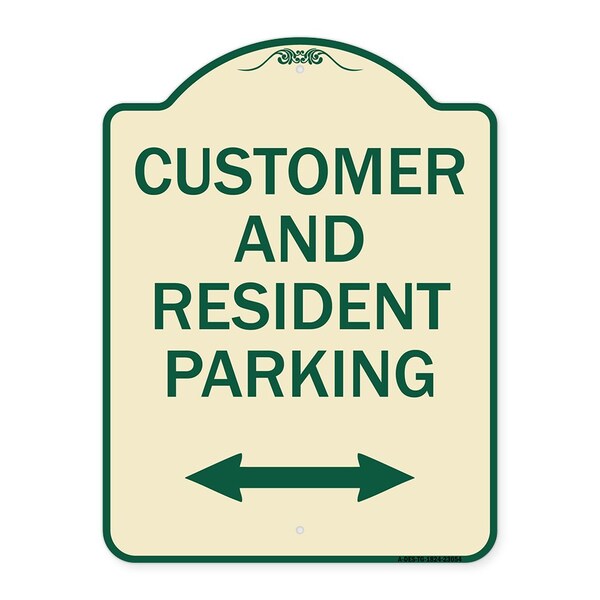 Signmission Reserved Parking Customer and Visitor Parking Heavy-Gauge Aluminum Sign, 24" x 18", TG-1824-23054 A-DES-TG-1824-23054 - main